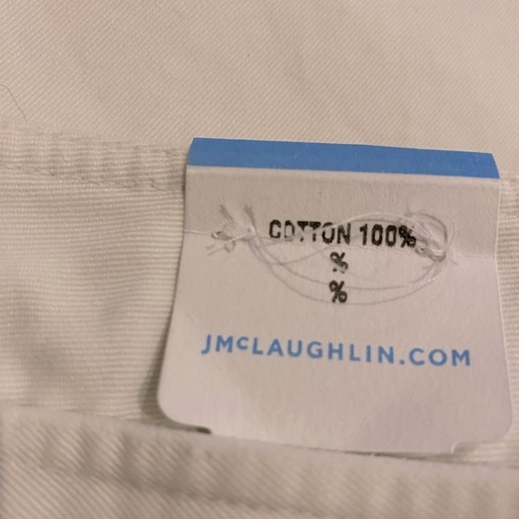 J. McLaughlin Putney Pants NWT Cotton Twill White Size 8 - Picture 9 of 10